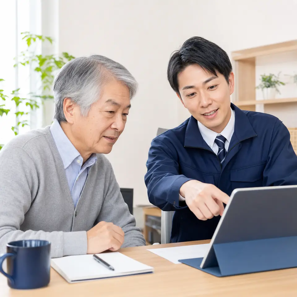 高齢の方にも操作方法を親切にレクチャー